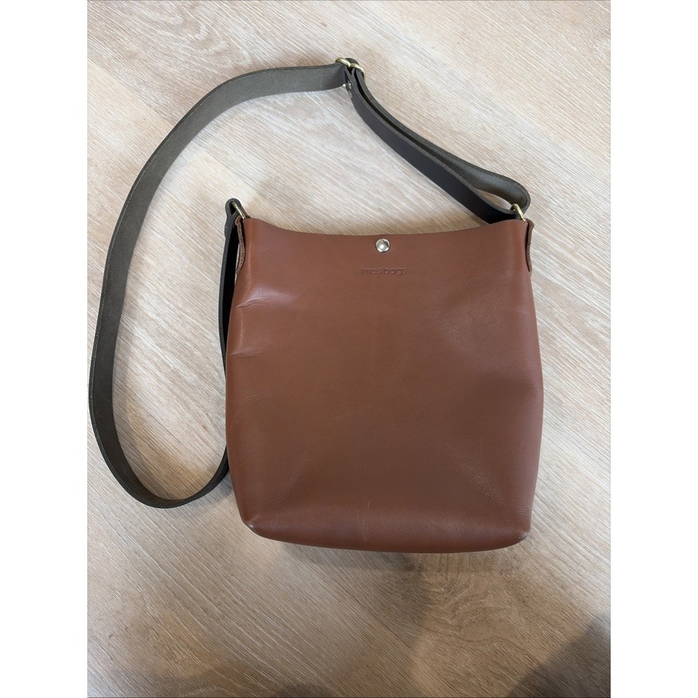Moss Bags Parker Crossbody Bag Brown Leather Minimalist USA MSRP $145 - Picture 9 of 16